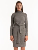 Fine knit turtleneck dress