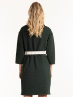 Structured dress with high neck