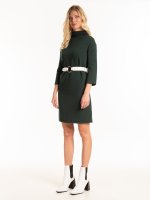 Structured dress with high neck