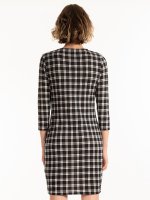 Plaid knitted dress