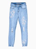 DAMAGED SKINNY JEANS WITH EMBROIDERY