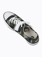 CAMO PRINT LACE-UP SNEAKERS