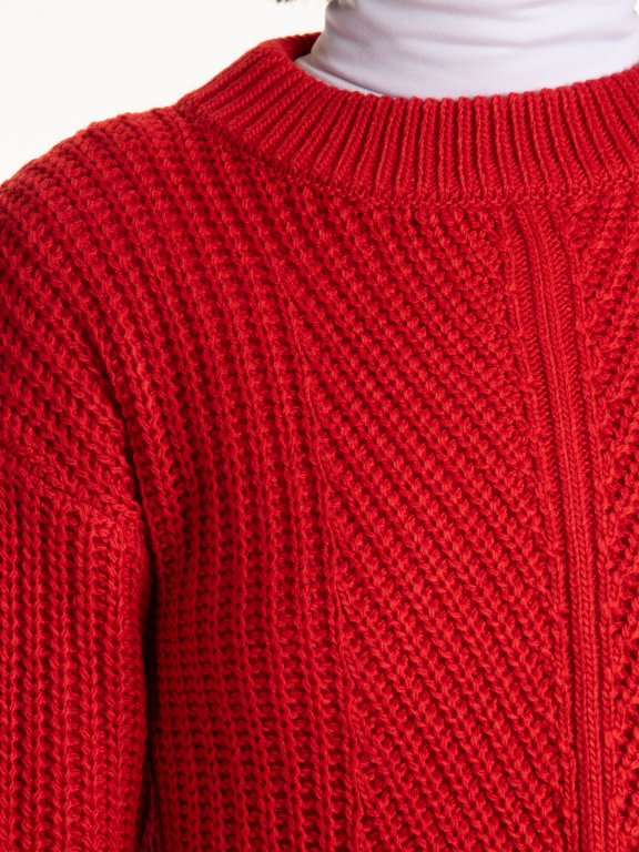 Sweter w strukturalny wzór