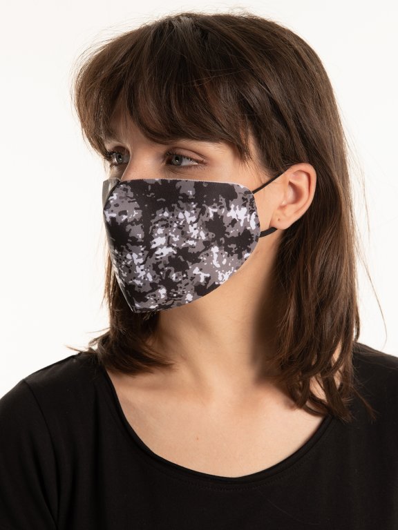 Camo print reusable face mask