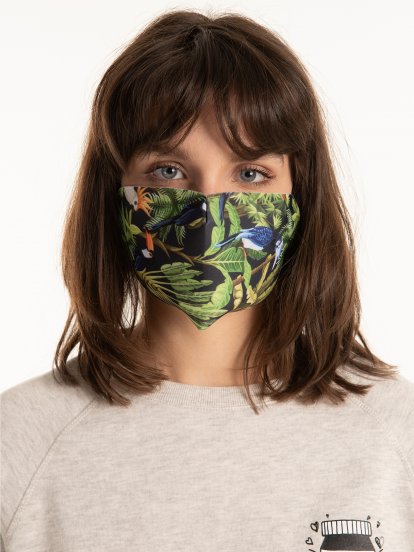 Printed reusable face mask
