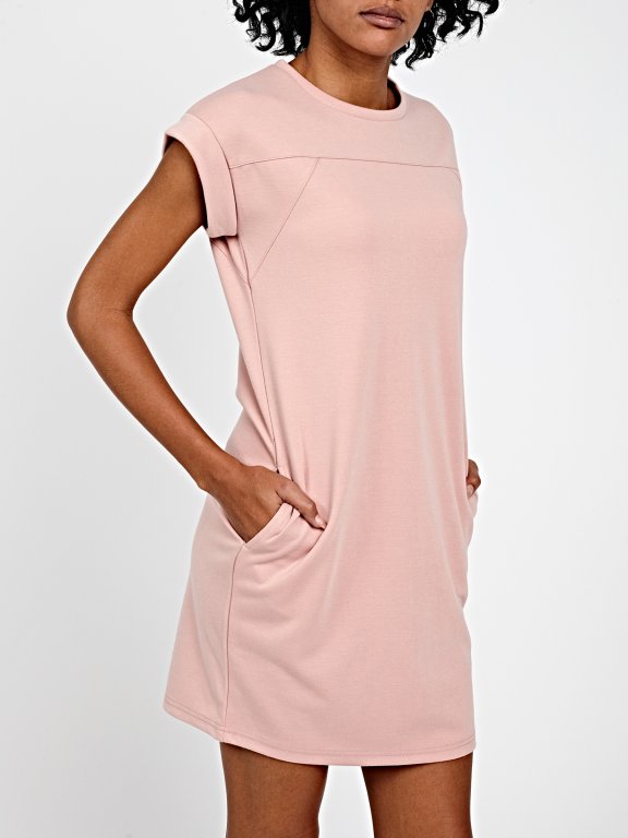 T-SHIRT DRESS WITH SIDE POCKETS