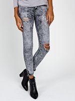 DAMAGED SKINNY JEANS WITH ANKLE ZIPPERS