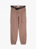 Cargo joggers with belt