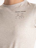 Bavlnené tričko s nápisom