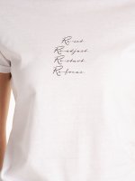 Bavlnené tričko s nápisom