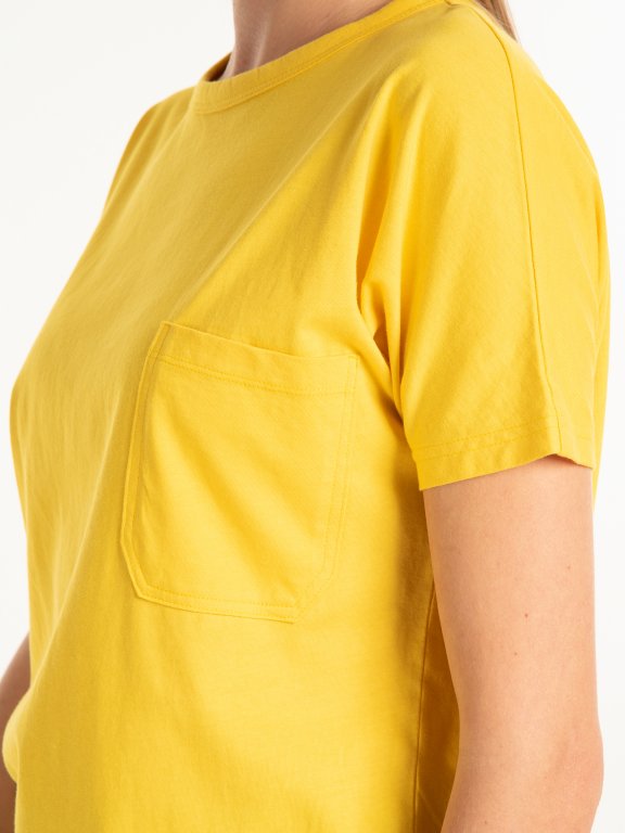 Basic longline t-shirt with pocket