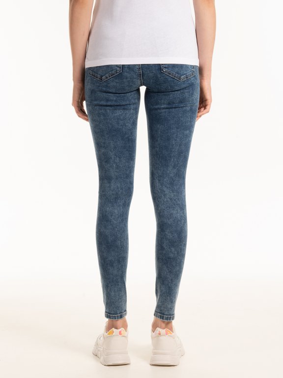 High waisted push-up skinny jeans
