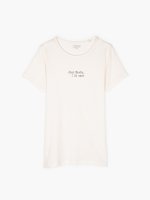 Organic cotton t-shirt with slogan print
