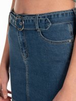 Spódnica jeansowa mini z paskiem