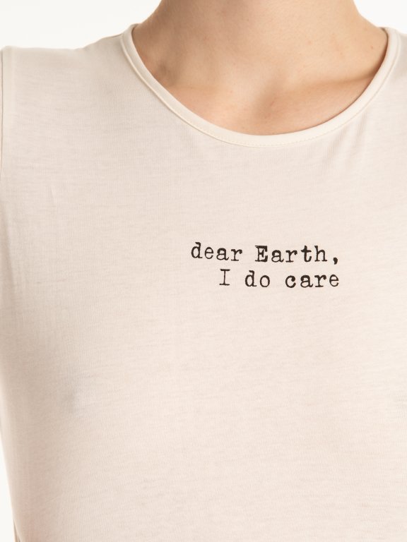 Organic cotton t-shirt with slogan print