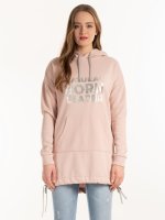 Metallic print hoodie