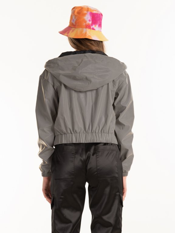 Reflective hooded jacket