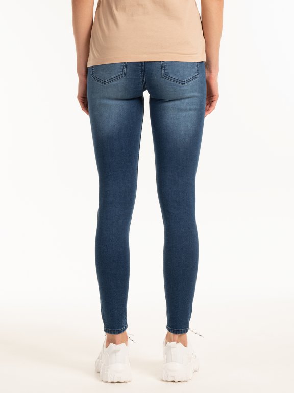 Elastic waist skinny jeans
