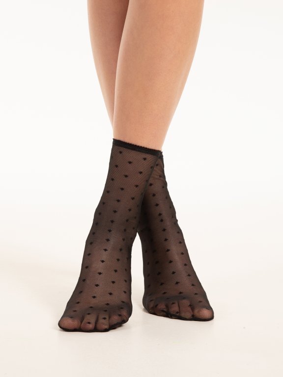 Vzorované silónkové ponožky