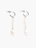 Drop earrings with faux pearls