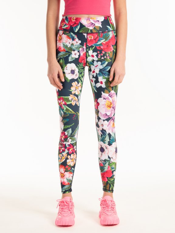 Floral print leggings