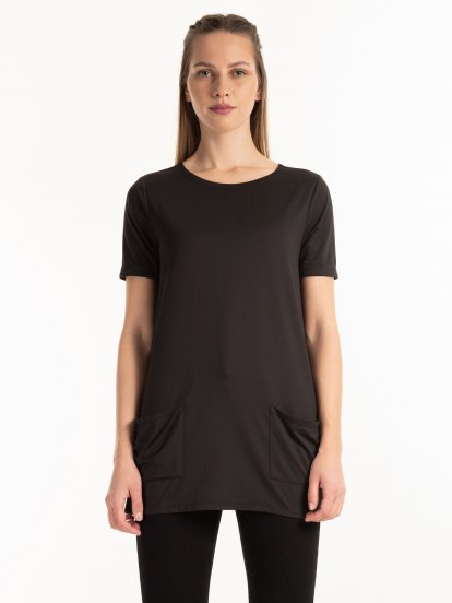 Structured top with pockets