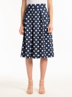 A-line polka dot midi skirt