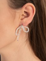 Bow beaded earrings