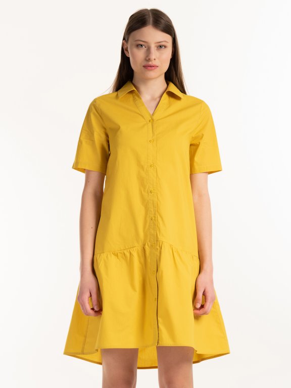 Shirt dress with pocket