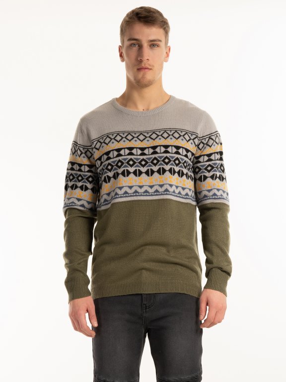 Wzorzysty sweter