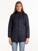Light padded quilted jacket with hood