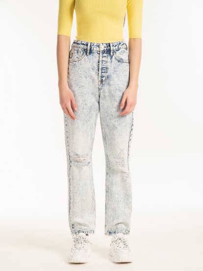 Cotton mom fit jeans