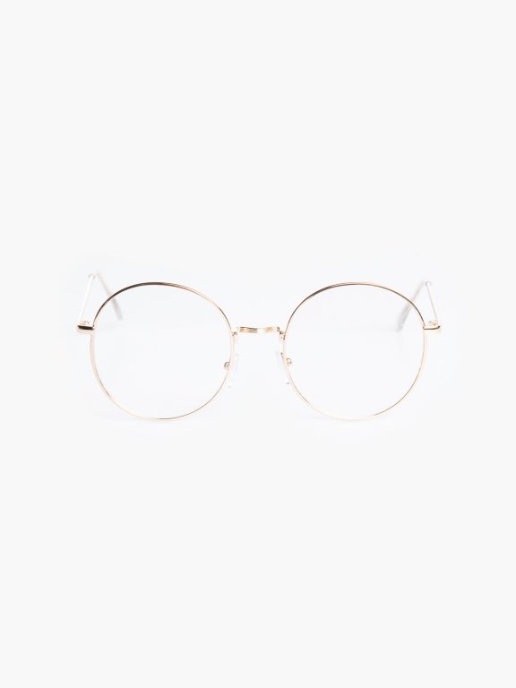 Basic round transparent lenses sunglasses