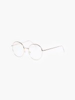 Basic round transparent lenses sunglasses