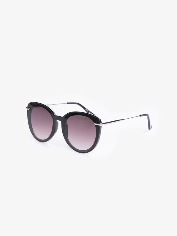 Cat eye sunglasses with rose gold details