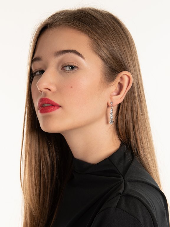 Drop earrings with faux stones