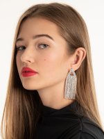 Long geometric earrings