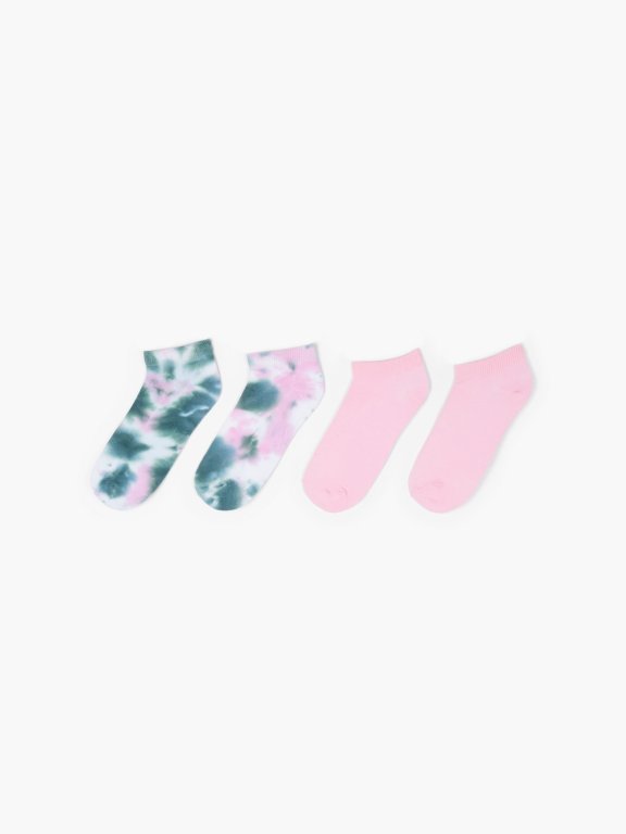 Sada dvou párů batikovaných ponožek