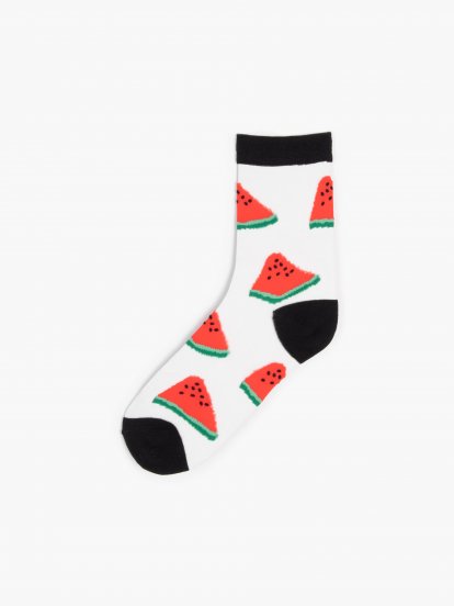 Nylon patterned socks