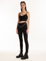 Elastic pants with chain