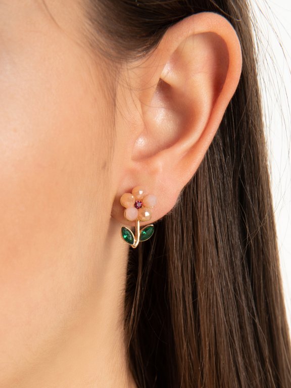 Flower design earrings