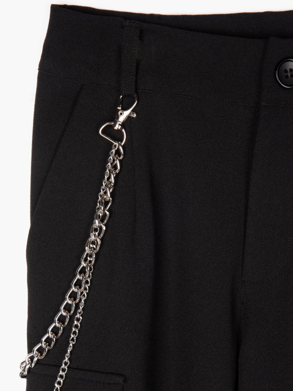 Cargo pants with chain
