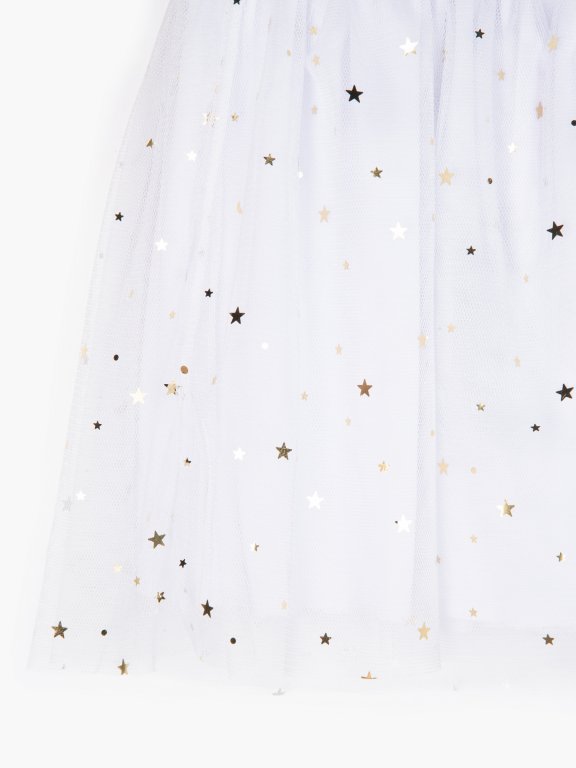 Tylová sukně s hvězdičkami