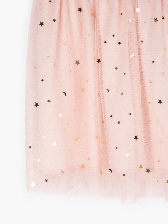 Tylová sukňa s hviezdičkami