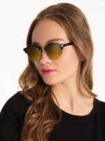 Round mirror lenses sunglasses