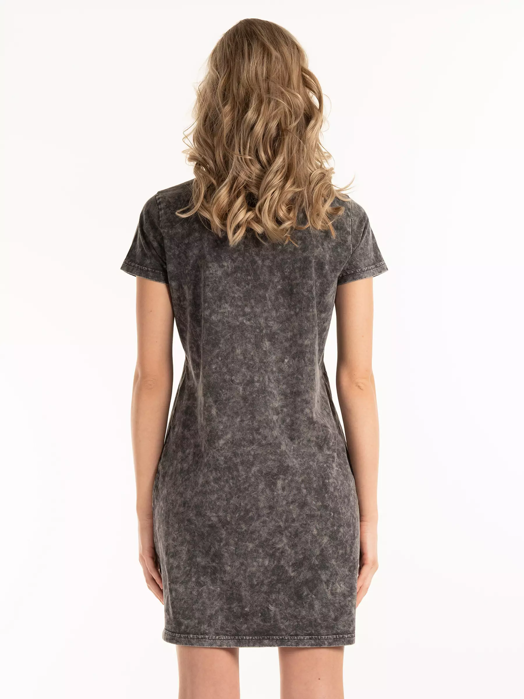acid wash bodycon dress The Alessi Acid Wash Body Con Dress Gray / M