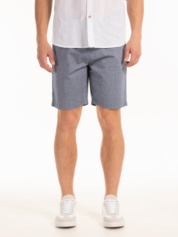 Regular fit cotton shorts