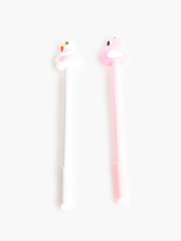 2-pack flamingo pens
