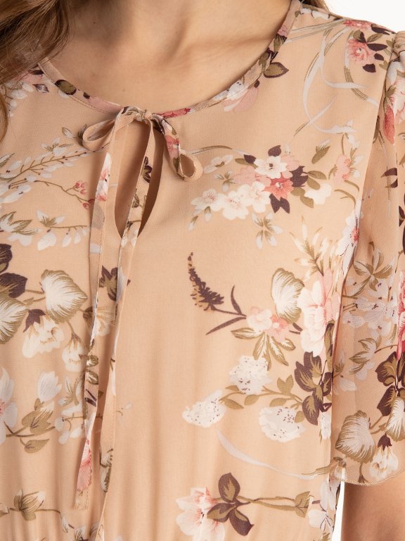 Kvetované šifónové šaty