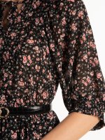 Květované šifónové midi šaty
